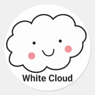 Pegatina Redonda Humor de EMS 911 en la nube blanca