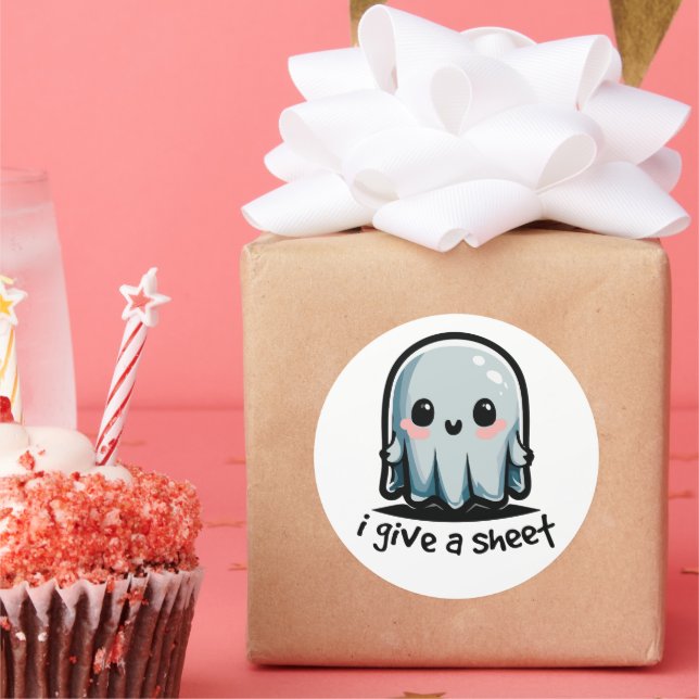 Pegatina Redonda Humor de Halloween (Fiesta)