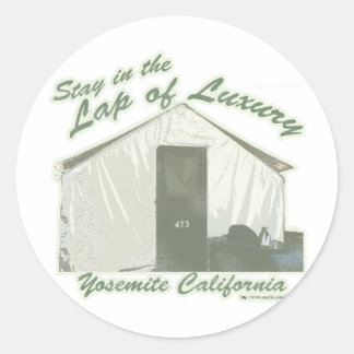 Pegatina Redonda Humor de lujo yosemite lema de viaje