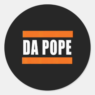 Pegatina Redonda Humor divertido de Chicago Da Pope
