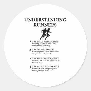 Pegatina Redonda Humor divertido de larga distancia