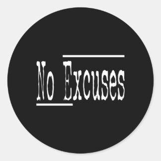 Pegatina Redonda Humor Divertido Excusas Gimnasio Entrenamiento Atl