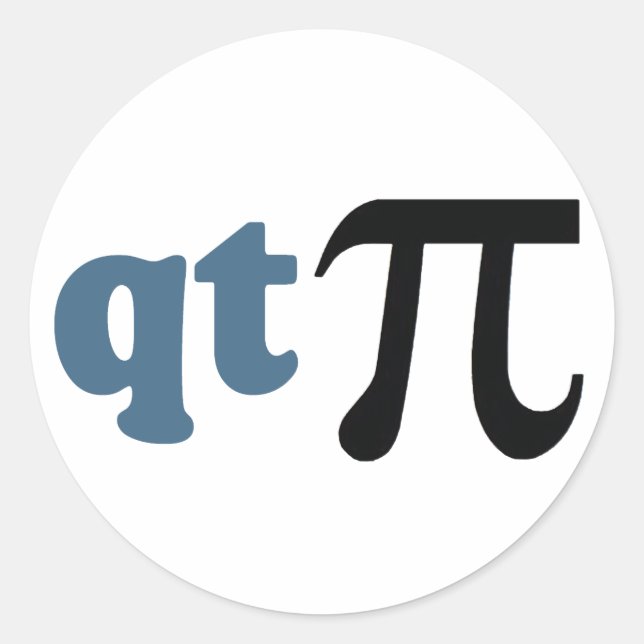 Pegatina Redonda Humor matemático - Tee Pi (Anverso)