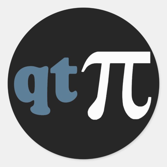 Pegatina Redonda Humor matemático - Tee Pi (Anverso)