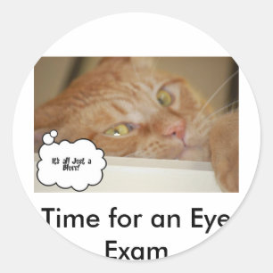 Pegatina Redonda Humor Médica ocular Optometrist