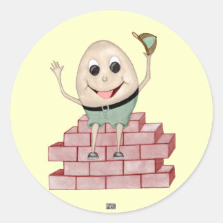 Pegatina Redonda Humpty Dumpty