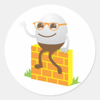Pegatina Redonda Humpty Dumpty