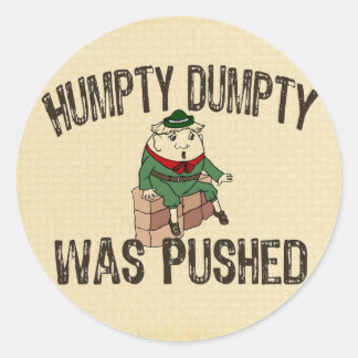 Pegatina Redonda Humpty Dumpty