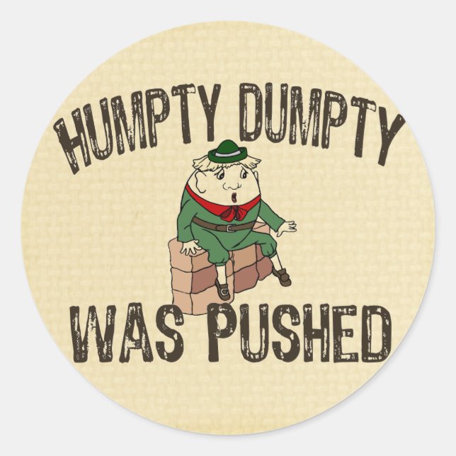 Pegatina Redonda Humpty Dumpty (Anverso)