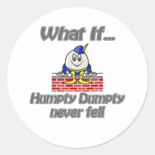 Pegatina Redonda humpty dumpty nunca cayó