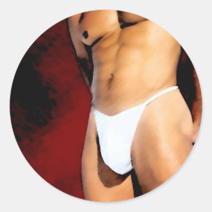 Pegatina Redonda Hunk