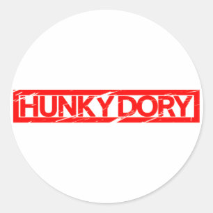 Pegatina Redonda Hunky Dory Stamp