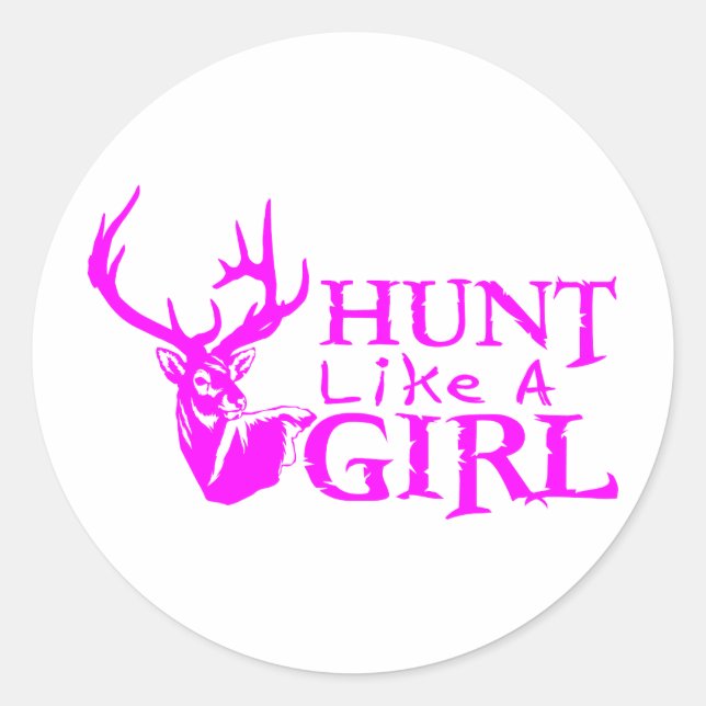 PEGATINA REDONDA HUNT COMO UN CHICA (Anverso)