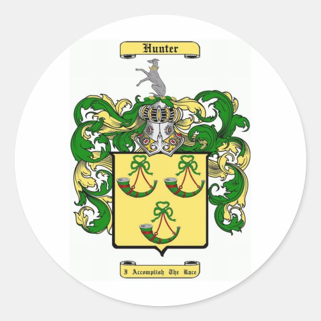 Pegatina Redonda Hunter (escocés) (Anverso)