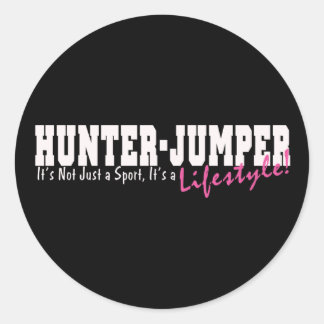 Pegatina Redonda Hunter Jumper Horse