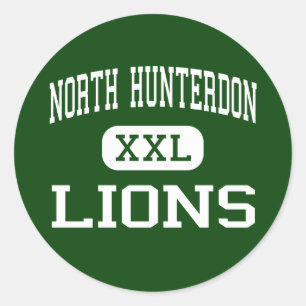 Pegatina Redonda Hunterdon del norte - leones - alto - Annandale
