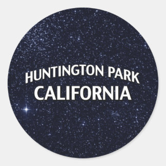 Pegatina Redonda Huntington Park California