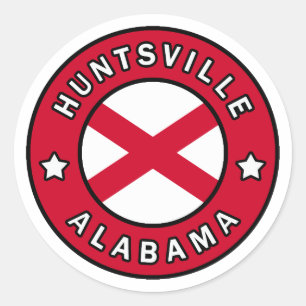 Pegatina Redonda Huntsville Alabama