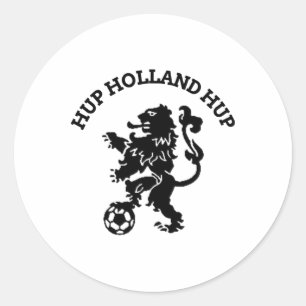 Pegatina Redonda Hup Holanda Hup Naranja Fútbol Ll Viaje 