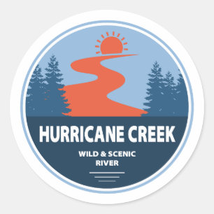 Pegatina Redonda Huracán Creek Wild And Scene River Arkansas