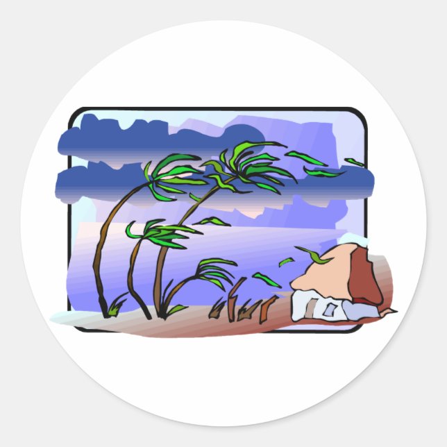 Pegatina Redonda Huracán Sticker (Anverso)