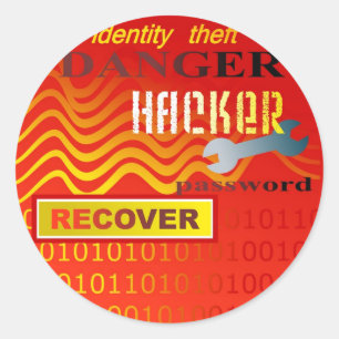 Pegatina Redonda Hurto de identidad