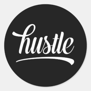 Pegatina Redonda Hustle