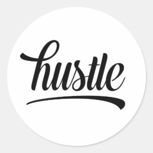Pegatina Redonda Hustle