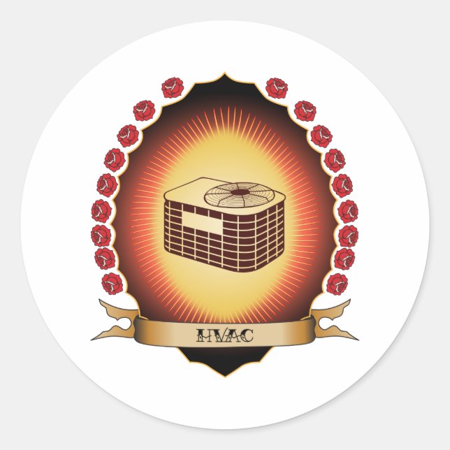 Pegatina Redonda HVAC Mandorla (Anverso)