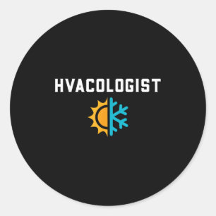 Pegatina Redonda Hvac Tech Gifts Camisetas Co. - Funny Hvac Tech En