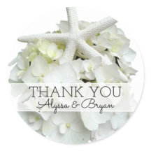 Hydrangea Blanca Starfish Boda Gracias