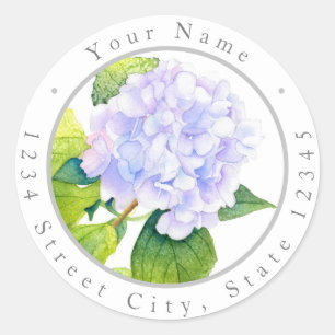 Pegatina Redonda Hydrangea Labels