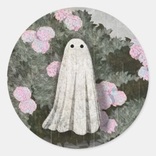 Pegatina Redonda Hydrangeas