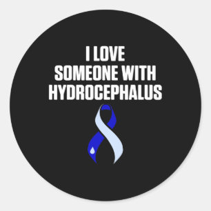 Pegatina Redonda Hydrocephalus Survivor Love Awareness Warrior