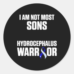 Pegatina Redonda Hydrocephalus Survivor Sons Awareness Warrior