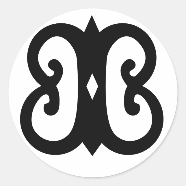 Pegatina Redonda Hye Won Hye | Símbolo andikra de resistencia (Anverso)