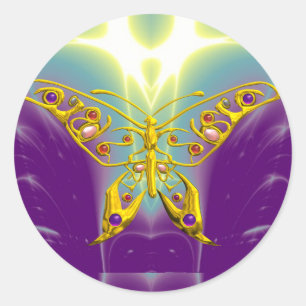 PEGATINA REDONDA HYPER BUTTERFLY