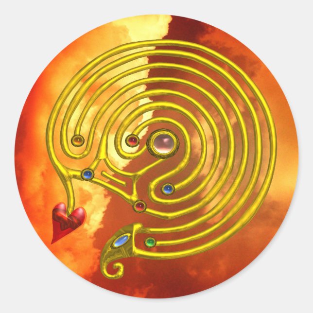 PEGATINA REDONDA HYPER LABYRINTH (Anverso)