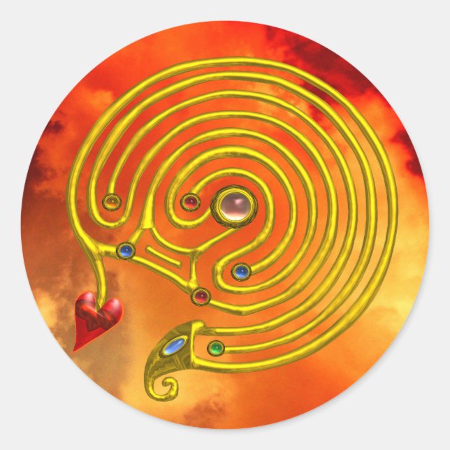 PEGATINA REDONDA HYPER LABYRINTH (Anverso)