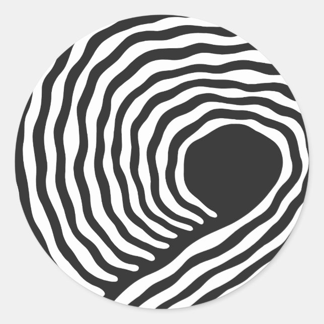 Pegatina Redonda Hypnotic Wave (Anverso)