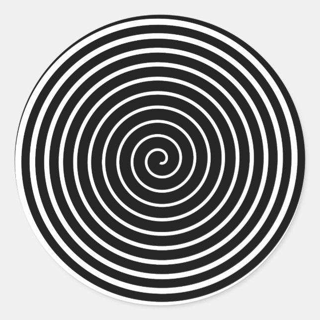 Pegatina Redonda Hypnotizer Black (Anverso)