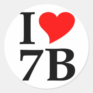 Pegatina Redonda I 7B love