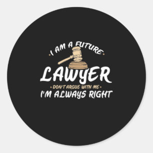 Pegatina Redonda I Am A Future Lawyer