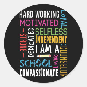 Pegatina Redonda I Am A School Counselor Appreciation