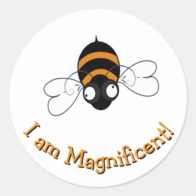 Pegatina Redonda I Am Magnificent Round Sticker (Anverso)