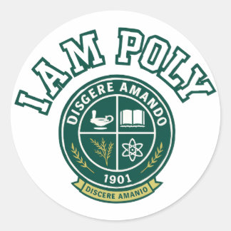 Pegatina Redonda I AM POLY Classic Round Sticker