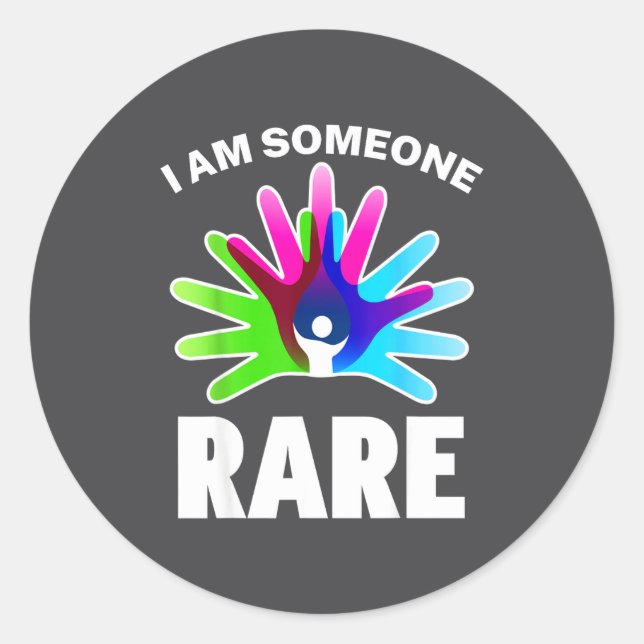 Pegatina Redonda I Am Rare Disease Awareness Shirt - Rare Disease D (Anverso)