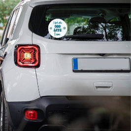 Pegatina Redonda I Am Who God Says I Am Faith-based Inspirational 