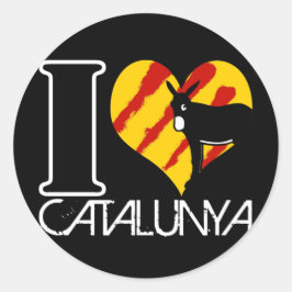 Pegatina Redonda I Amor Catalunya