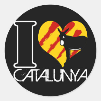 Pegatina Redonda I Amor Catalunya